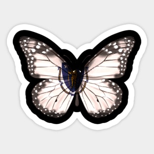 Massachusetts Flag Butterfly - Gift for Massachusettsan From Massachusetts MA Sticker